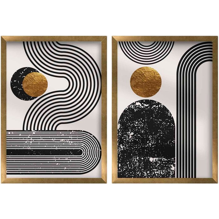 Wallity Cuadro Decorativo Enmarcado en MDF (2 Piezas) 38 x 53 cm Wallity Cuadro Decorativo Enmarcado en MDF (2 Piezas) 38 x 53 cm